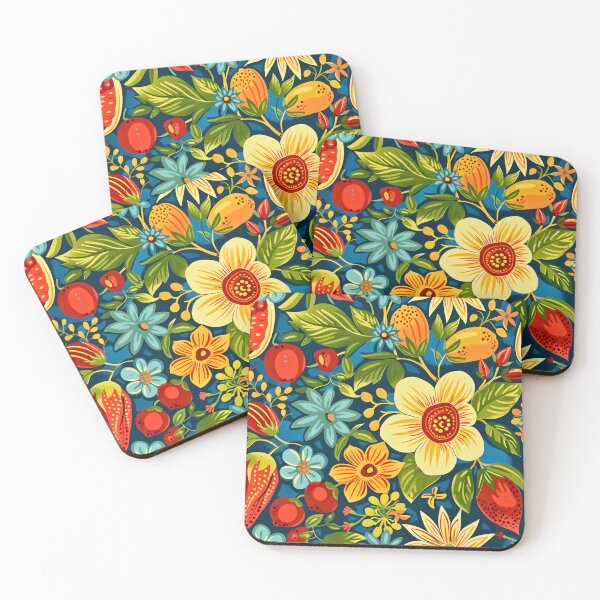 Item preview, Bright Floral Painting Repeating Pattern designed and sold by IncoherentFab.
