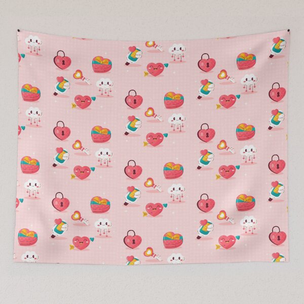Item preview, Whimsical Love: Hand-Drawn Cartoon Elements" designed and sold by hjian8219.