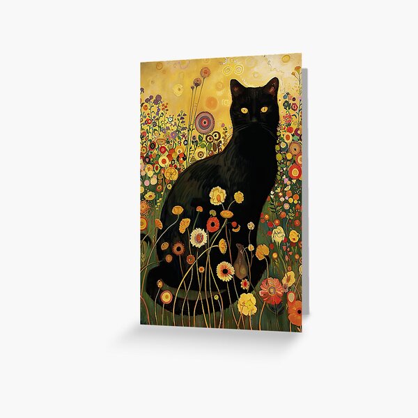 Item preview, Gustav Klimt Black Cat designed and sold by Felipe Hora.
