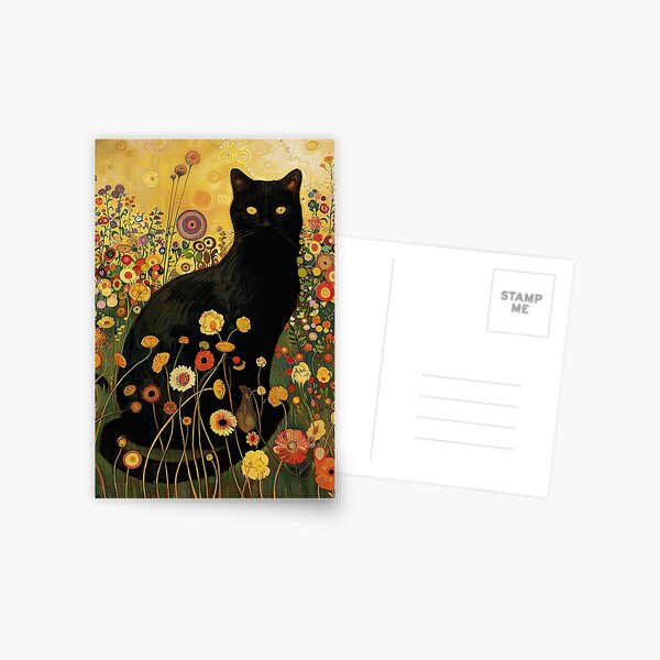 Item preview, Gustav Klimt Black Cat designed and sold by Felipe Hora.