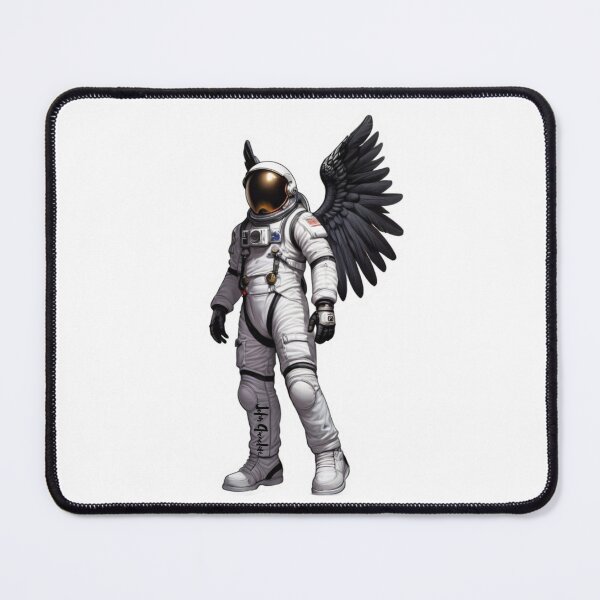 Item preview, Astronaut with black angel wings designed and sold by JohnChocolate.