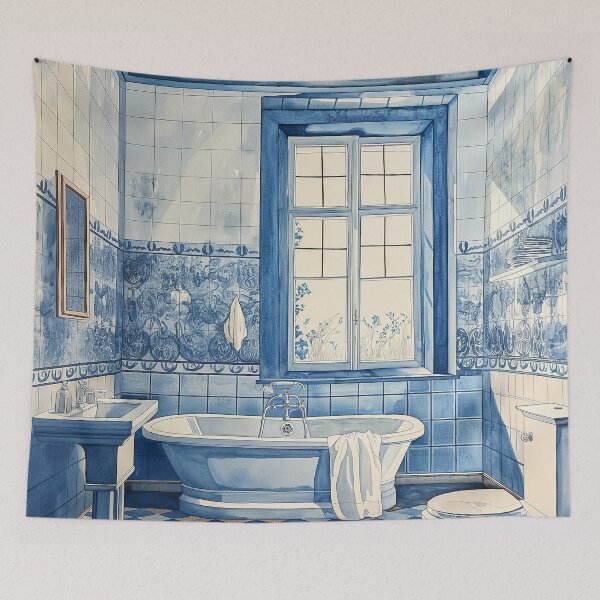 Item preview, Elegant Delft Blue Bathroom designed and sold by era51studio.
