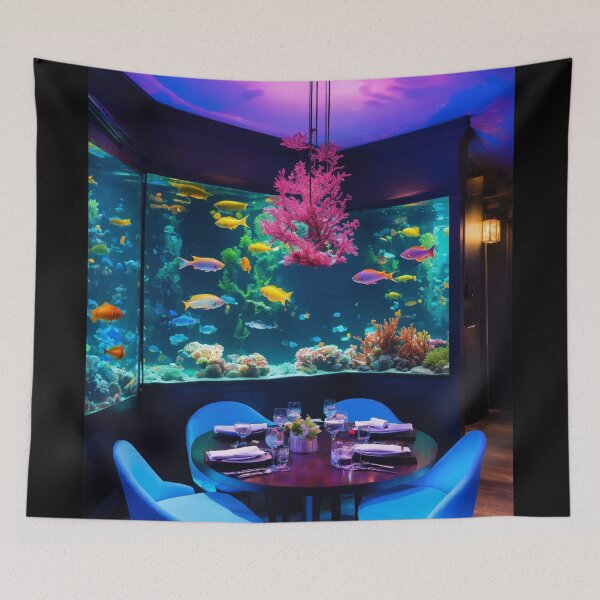 Item preview, Blue Ocean Restaurant - Book Setting - Aquarium designed and sold by AmberRoseWrites.
