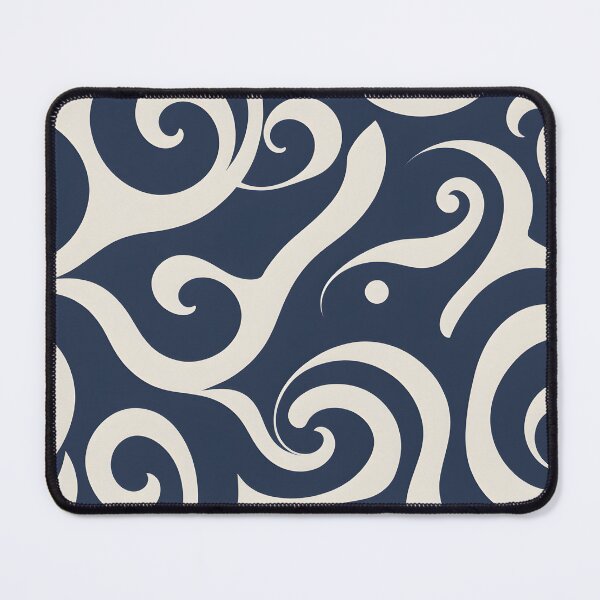 Item preview, Mid-century modern,  Fluid Shapes, Navy Blue, Not Today Satan designed and sold by Prints and Lifestyle.
