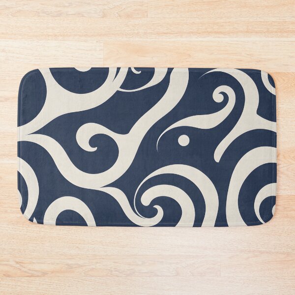 Item preview, Mid-century modern,  Fluid Shapes, Navy Blue, Not Today Satan designed and sold by Prints and Lifestyle.