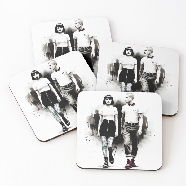 Item preview, Walking Ska Skinhead Couple  designed and sold by fatbanana.