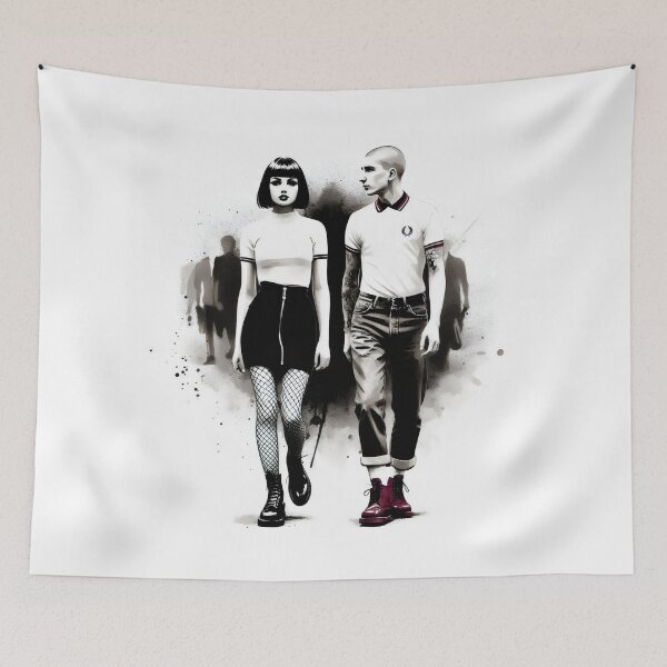 Item preview, Walking Ska Skinhead Couple  designed and sold by fatbanana.