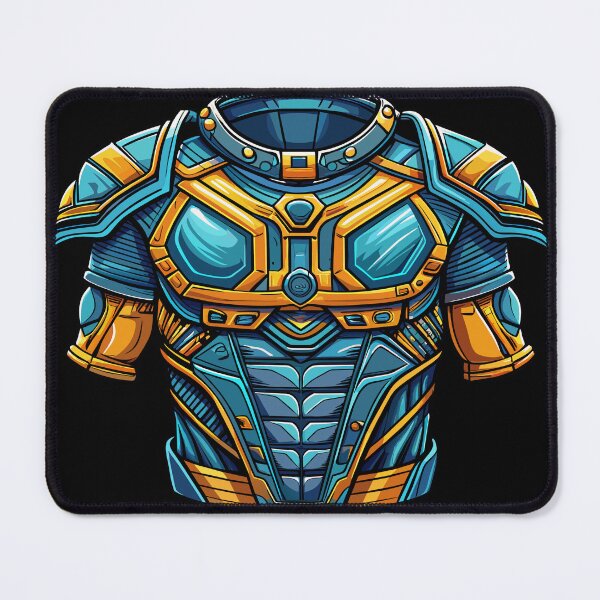 Item preview, Turquoise Vanguard: Gilded Guardian,Modern Armor illustration designed and sold by AgarutanPrint.