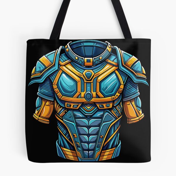 Item preview, Turquoise Vanguard: Gilded Guardian,Modern Armor illustration designed and sold by AgarutanPrint.