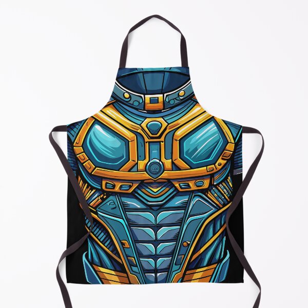 Item preview, Turquoise Vanguard: Gilded Guardian,Modern Armor illustration designed and sold by AgarutanPrint.