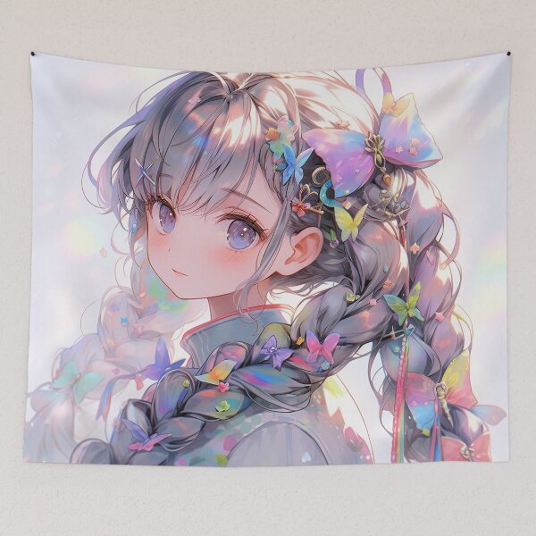 Item preview, Pastel Butterfly Twintail Anime Girl designed and sold by bubblegoth.