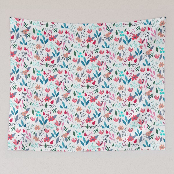Item preview, Whimsical Blooms: Hand-Drawn Colorful Floral Background designed and sold by hjian8219.