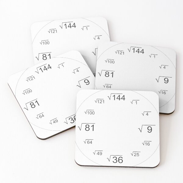 Item preview, Square Root Math Wall Clock designed and sold by ButonDesign.