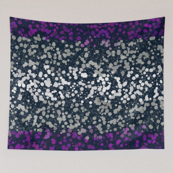 Item preview, Groovy Retro Boho Floral Abstract Graysexual Pride Flag designed and sold by Chaos Queery.
