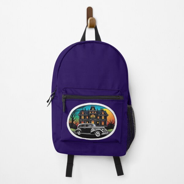 Item preview, Vintage Classic Car With A Haunted House designed and sold by TheArtOfPat.