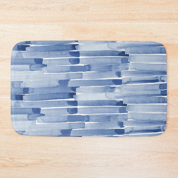 Item preview, Blue Navy Robin Egg Watercolor Paint Strokes Background Design Pattern designed and sold by Sarcastic Narwhal.