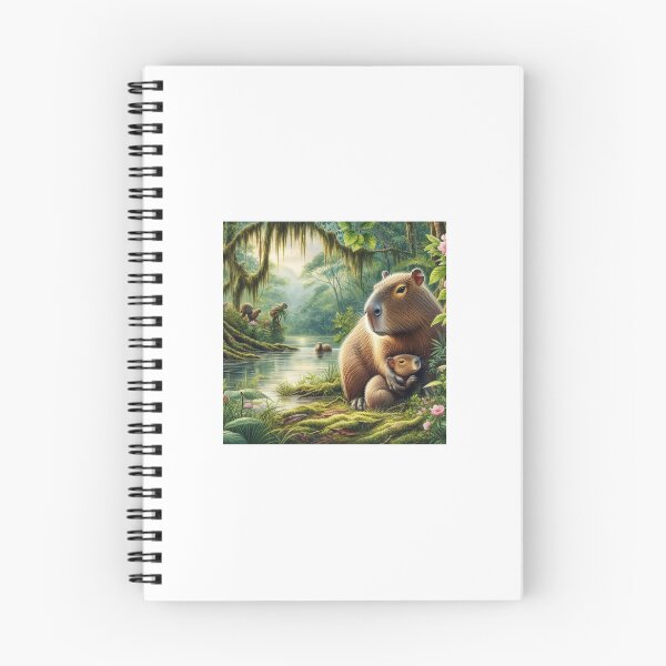 Item preview, Capybara Mom & Baby1 designed and sold by Capybara Art Lover.