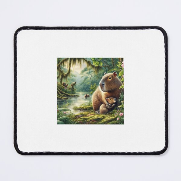 Item preview, Capybara Mom & Baby1 designed and sold by Capybara Art Lover.