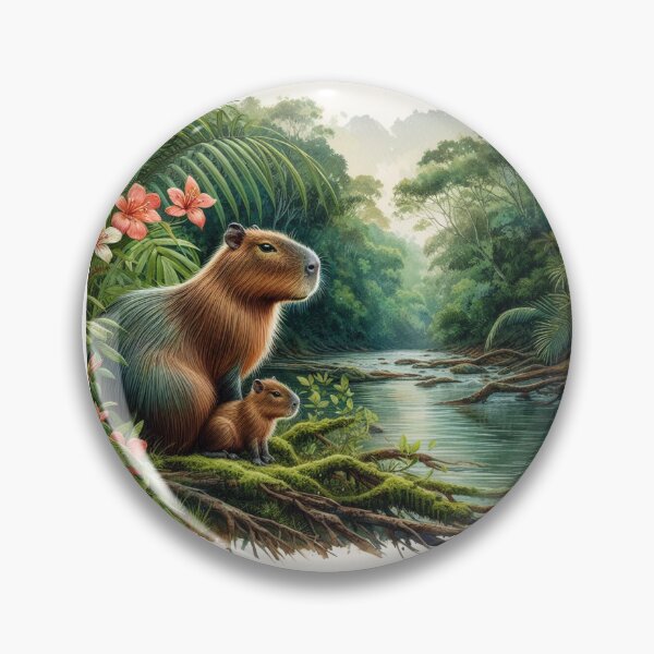Item preview, Capybara Mom & Baby2 designed and sold by Capybara Art Lover.