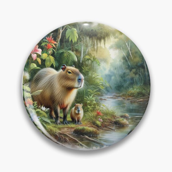 Item preview, Capybara Mom & Baby3 designed and sold by Capybara Art Lover.