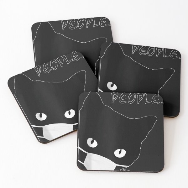 Item preview, Ew People Funny Black Cat Face Mask Peeking Cat Mom Gifts Raglan Baseball  designed and sold by vfopxxiis.