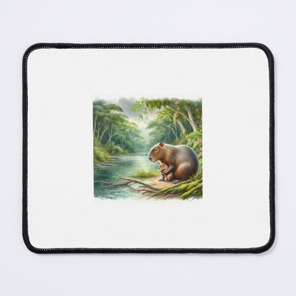 Item preview, Capybara Mom & Baby4 designed and sold by Capybara Art Lover.