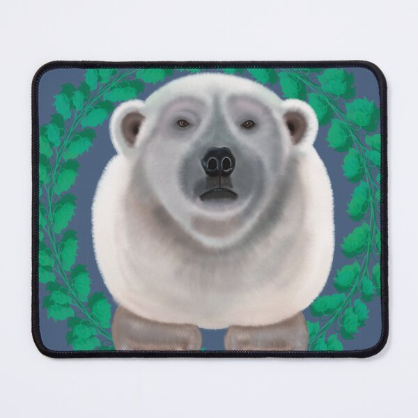 Item preview, Polar Bear on Aquilegia pattern. designed and sold by KateVanFloofno1.