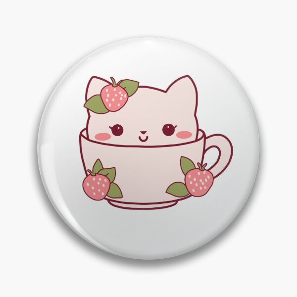 Item preview, Strawberry Teacup Cat designed and sold by jennysselling.