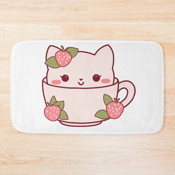 Item preview, Strawberry Teacup Cat designed and sold by jennysselling.