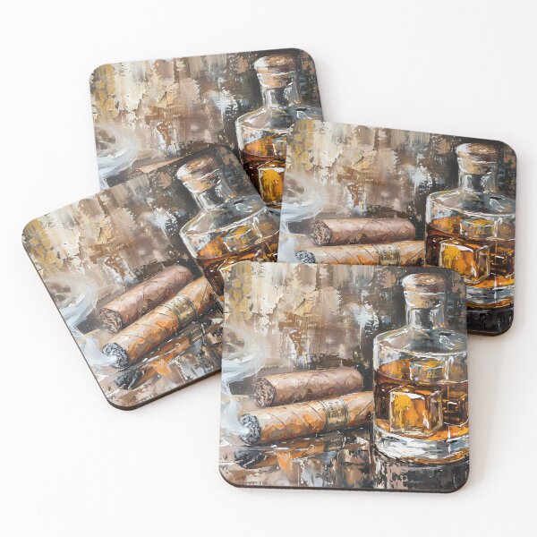 Item preview, Trailblazing Spirits- Journeying through Time with Whiskey, Cigar and Expressive Strokes designed and sold by OlfactoART Studio.