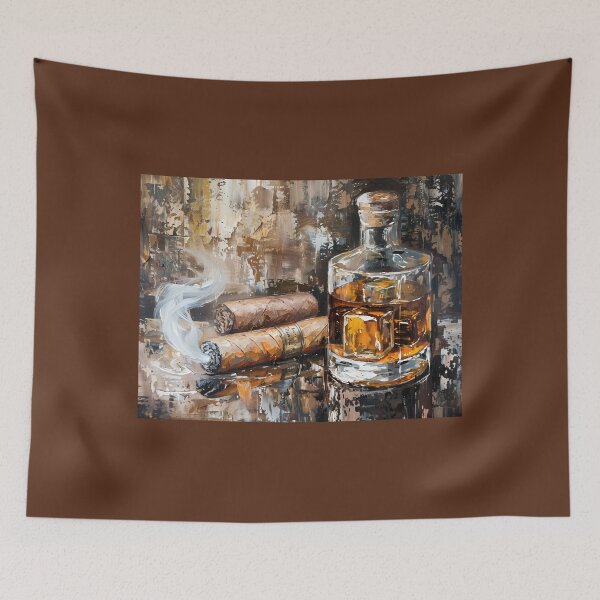 Item preview, Trailblazing Spirits- Journeying through Time with Whiskey, Cigar and Expressive Strokes designed and sold by OlfactoART Studio.