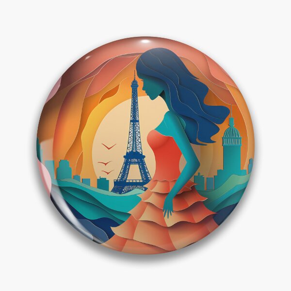 Item preview, “Paris Fashion: Layered Paper Art Style” designed and sold by Art-Vortex-fr.