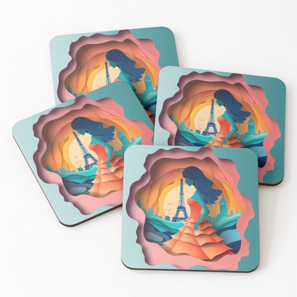 Item preview, “Paris Fashion: Layered Paper Art Style” designed and sold by Art-Vortex-fr.