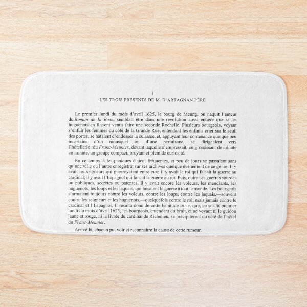 Item preview, First page of Alexandre Dumas's book Les trois mousquetaires designed and sold by LunaMothDesigns.
