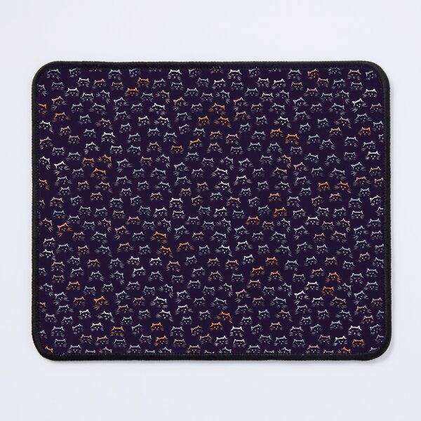 Item preview, Mini cat face pattern on dark blue/black designed and sold by Dominiquevari.