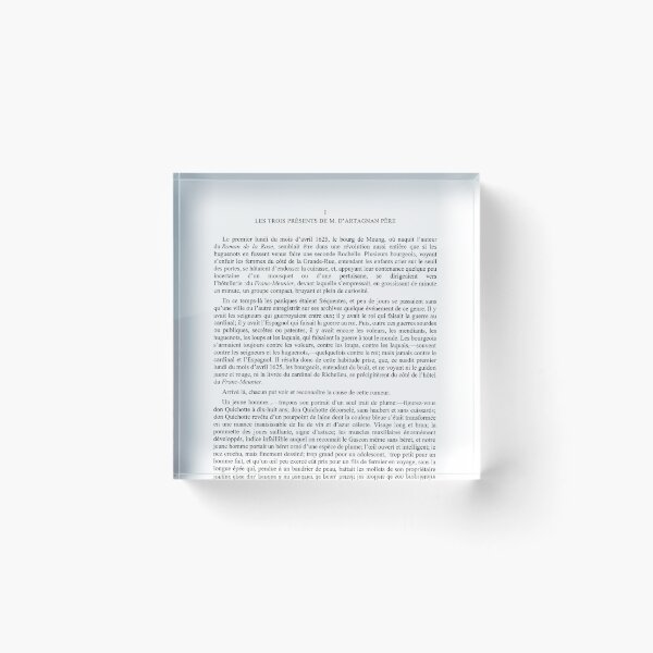 Item preview, First page of Alexandre Dumas's book Les trois mousquetaires designed and sold by LunaMothDesigns.