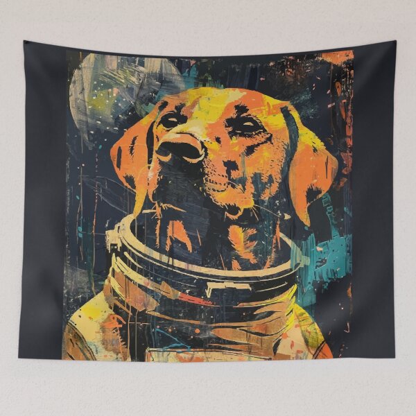 Item preview, Vintage labrador astronaut portrait designed and sold by etherElric.