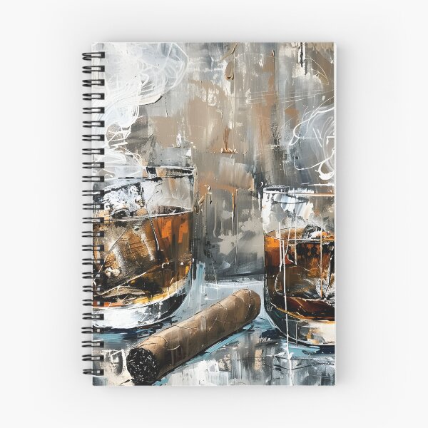 Artikelvorschau, Whiskey Whispers – Eine zeitlose Geschichte von weißen Dämpfen und ausdrucksstarken Strichen. Digitale Abstraktion entworfen und verkauft von OlfactoART Studio.