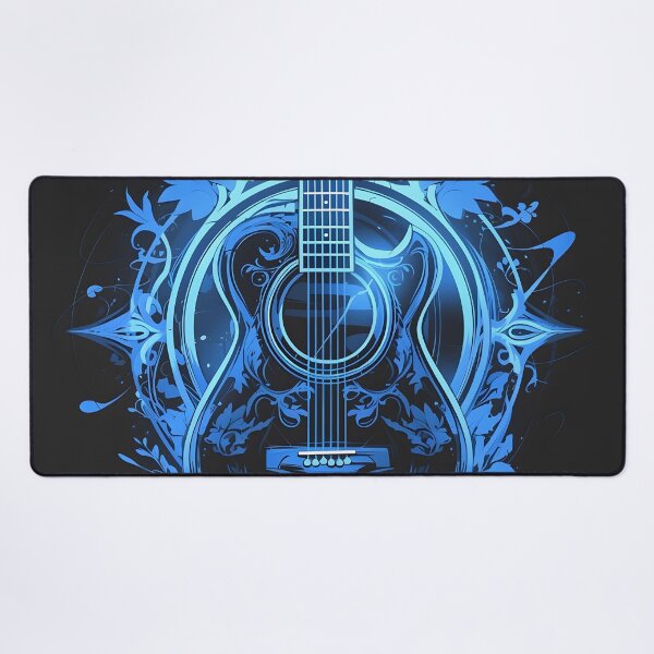 Item preview, gradient blue guitar print designed and sold by dcrc.