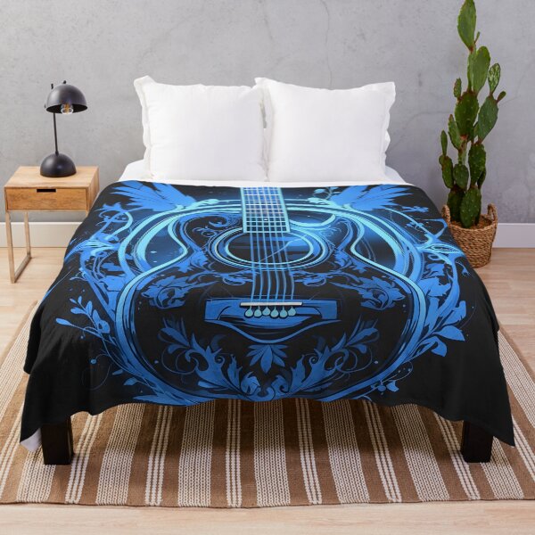 Item preview, gradient blue guitar print designed and sold by dcrc.