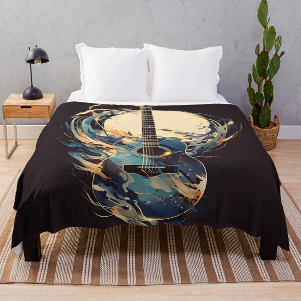 Item preview, Gradient blue guitar print designed and sold by dcrc.