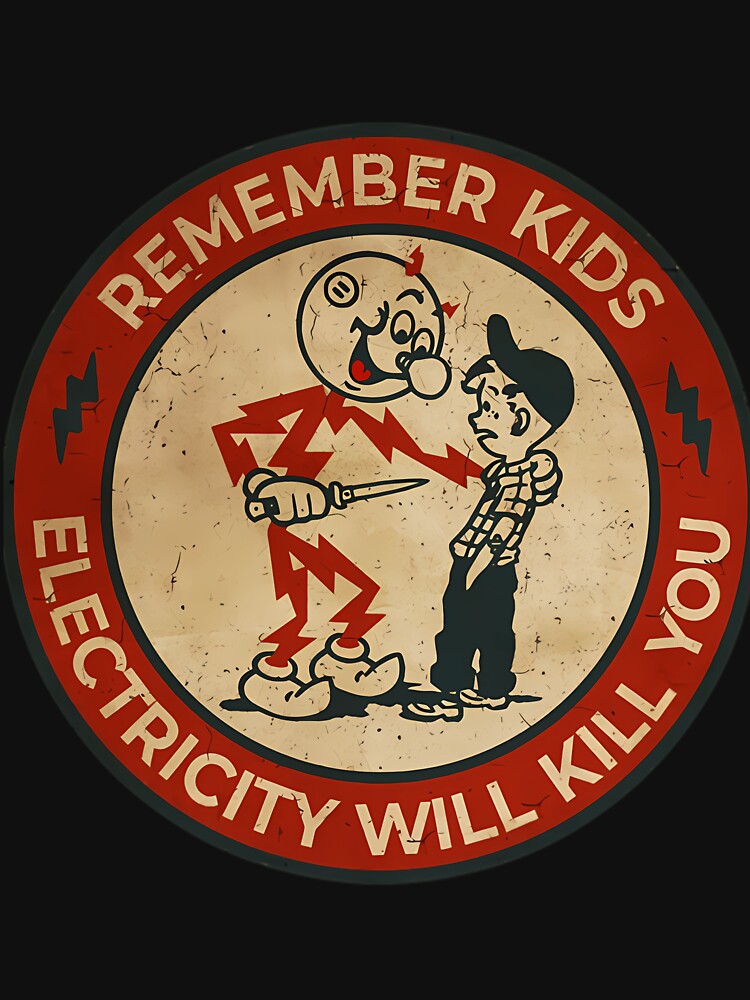 Thumbnail 5 of 5, Lightweight Sweatshirt, Electricity Will Kill You Kids Vintage designed and sold by Marceberuio.