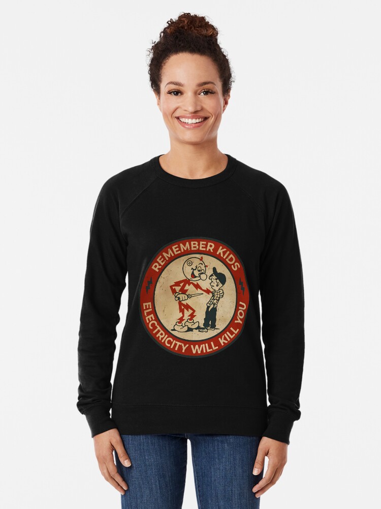 Thumbnail 2 of 5, Lightweight Sweatshirt, Electricity Will Kill You Kids Vintage designed and sold by Marceberuio.