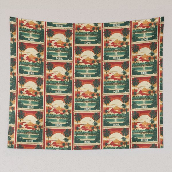 Item preview, Akumal Riviera Maya Sunset Mexico Magic Town Vintage Travel Tourism designed and sold by TravelersGems.