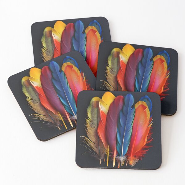 Item preview, Colorful exotic bird feather print designed and sold by dcrc.