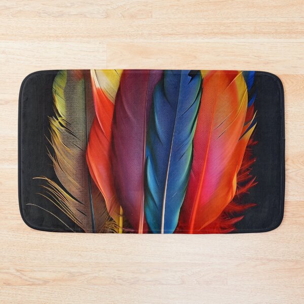 Item preview, Colorful exotic bird feather print designed and sold by dcrc.