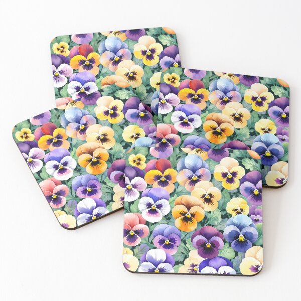 Item preview, Colorful pansies print designed and sold by perlphoto.