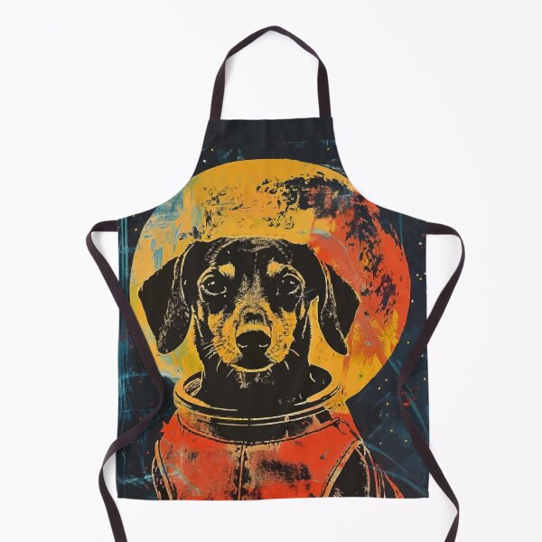 Item preview, Vintage daschund astronaut portrait designed and sold by etherElric.