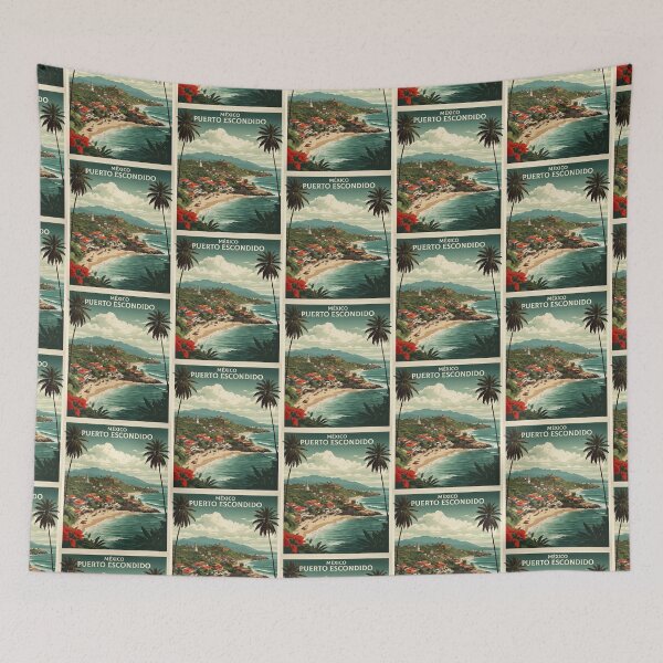 Item preview, Puerto Escondido Oaxaca Mexico Vintage Travel Tourism designed and sold by TravelersGems.