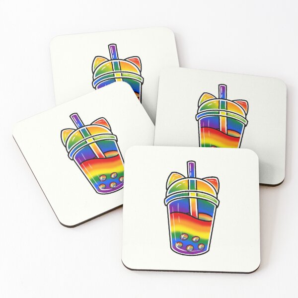 Item preview, Cat boba (rainbow/pride) designed and sold by ikigaiartist.